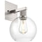 Access Lighting Port Nine Burgundy, Burgundy LED Wall Sconce, Brushed Steel Finish, Clear Glass 63145LEDDLP-BS/CLR - alternate 7